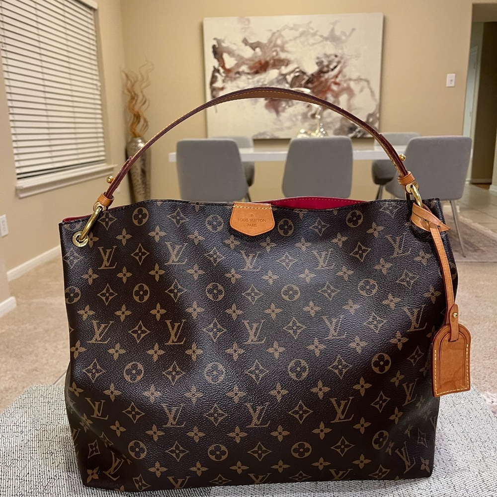 Louis Vuitton Graceful MM Brown Monogram Shoulder Bag